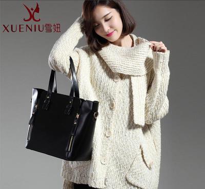 2014秋冬欧版新款纯色两穿羊毛衫 时尚与实用的针织经典