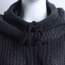 时尚新宠 安都2012冬女装韩版围帽毛衣，破洞与围脖领的完美邂逅